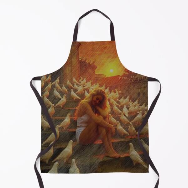 Item preview, A dove fairy at sunset with white doves designed and sold by Segasprojects.