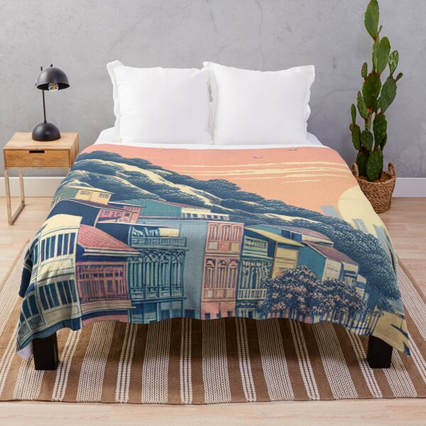 Item preview, Guayaquil Ecuador Ukiyo-e Art Print - Las Peñas & Malecón 2000 Sunset designed and sold by Vandy Fullam.