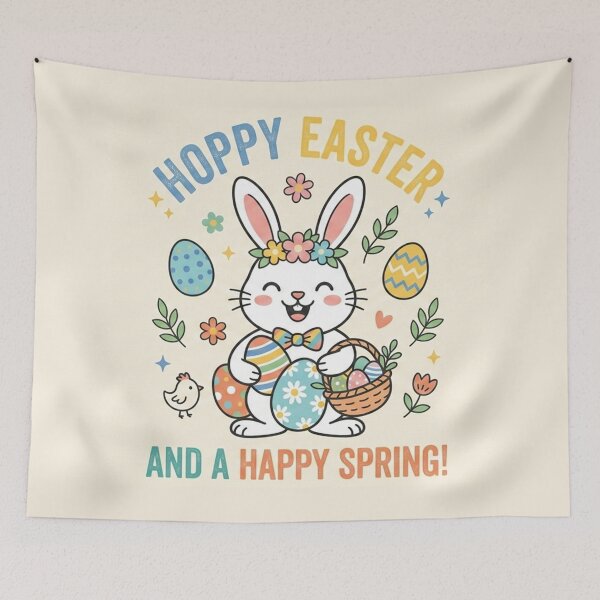 Item preview, Hoppy Easter and a Happy Spring! Cute Bunny designed and sold by Owcomm.