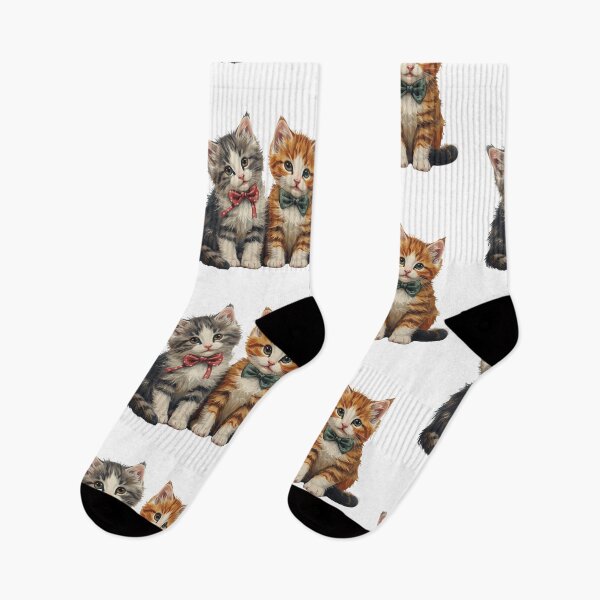 Item preview, Cute retro kittens with bows designed and sold by uunaa.