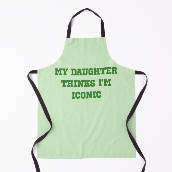 Item preview, My Daughter Thinks I’m Iconic – Sporty Green Minimal Mom Statement designed and sold by EmeraldeaArt.