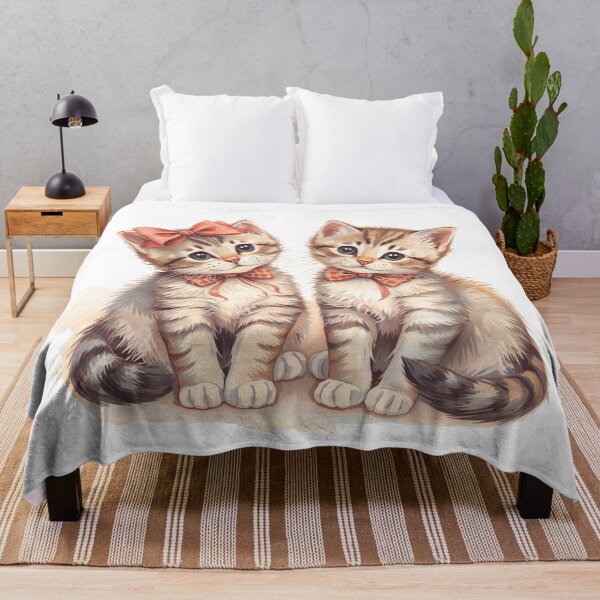 Item preview, Cute retro kittens with bows designed and sold by uunaa.