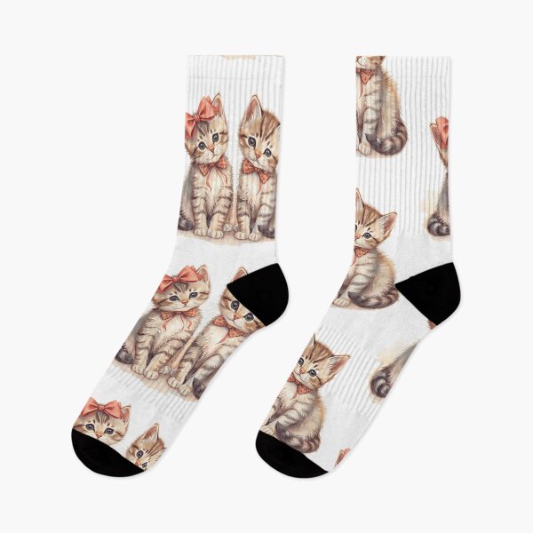 Item preview,  Cute retro kittens with bows designed and sold by uunaa.