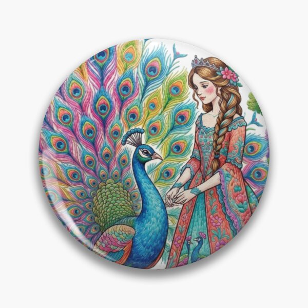 Item preview, The Princess and the Beautiful Peacock designed and sold by PP&RAINBOW SHOP.
