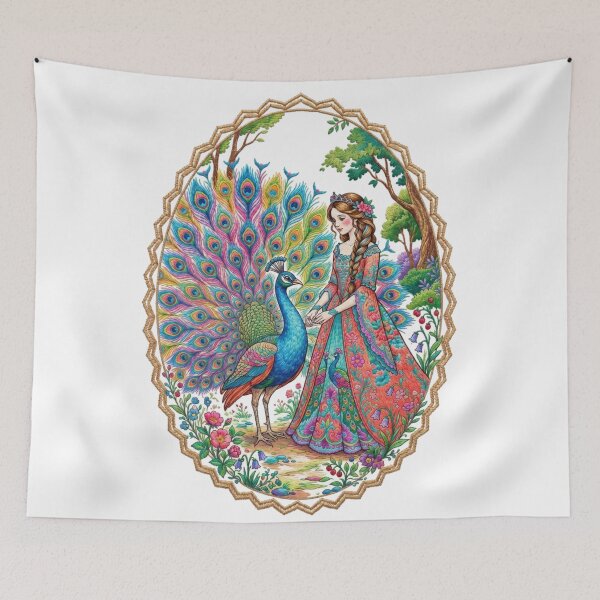 Item preview, The Princess and the Beautiful Peacock designed and sold by PP&RAINBOW SHOP.