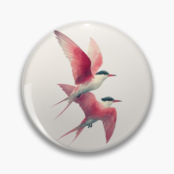 Artikelvorschau, Roseate Terns in Flight - Chinoiserie Style entworfen und verkauft von BestVarieties.