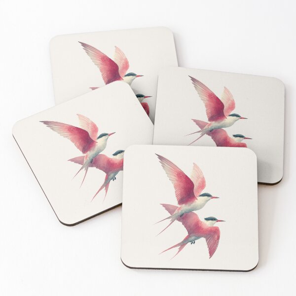 Item preview, Roseate Terns in Flight - Chinoiserie Style designed and sold by BestVarieties.