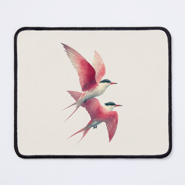 Item preview, Roseate Terns in Flight - Chinoiserie Style designed and sold by BestVarieties.
