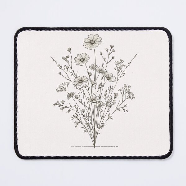 Item preview, Wildflower Botanical Line Art designed and sold by FairlyNiceTees .