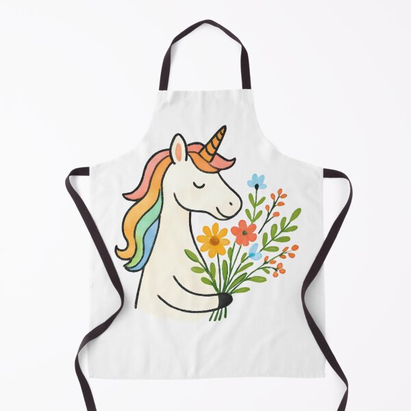 Item preview, Unicorn with bouquet of flowers designed and sold by uunaa.