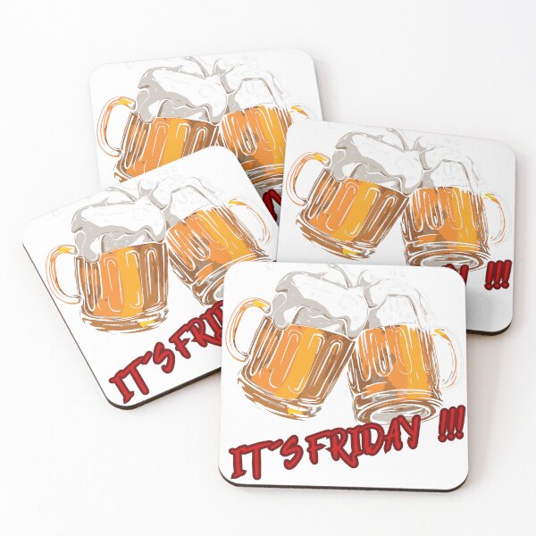 Item preview, It’s Friday Beer Time – Funny Drinking Design, Weekend Party Graphic, Cheers Illustration designed and sold by MaximusFilth.