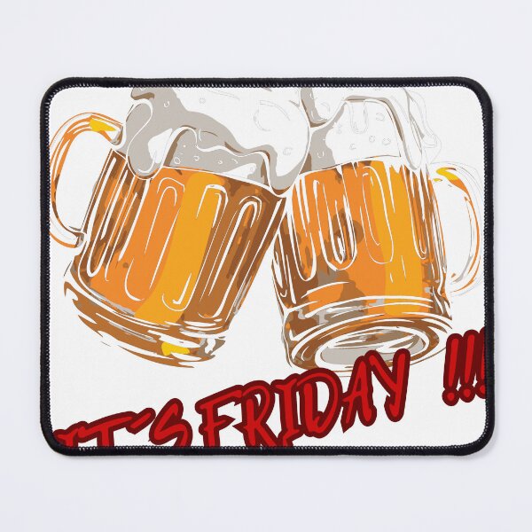 Item preview, It’s Friday Beer Time – Funny Drinking Design, Weekend Party Graphic, Cheers Illustration designed and sold by MaximusFilth.