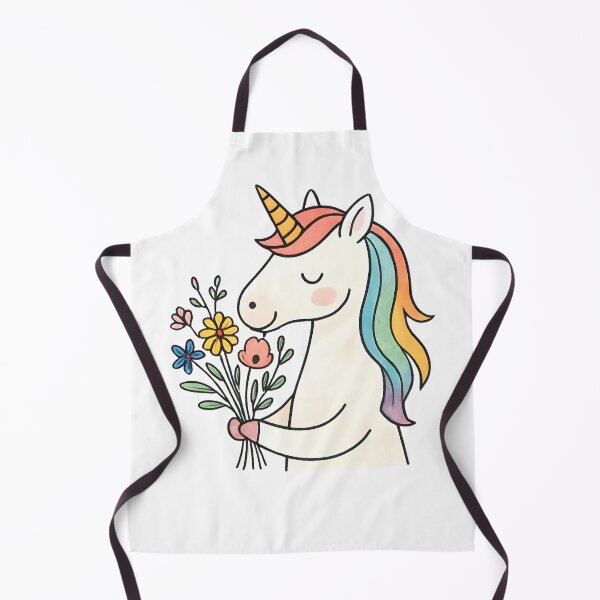 Item preview, Unicorn with bouquet of flowers designed and sold by uunaa.