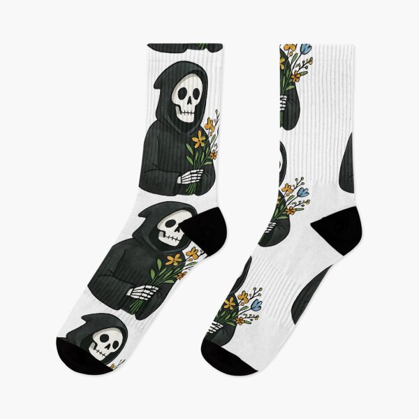 Item preview, Death with a bouquet of flowers designed and sold by uunaa.