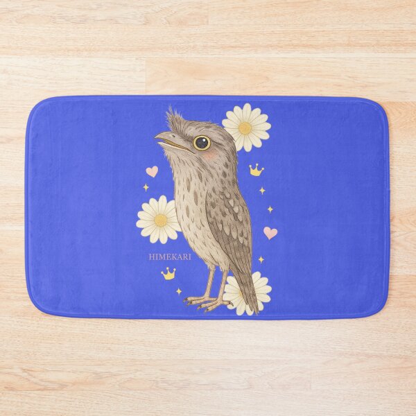 Item preview, Tawny Frogmouth with Flowers - Solid Navy designed and sold by HIMEKARI.