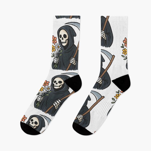 Item preview, Death with a bouquet of flowers designed and sold by uunaa.