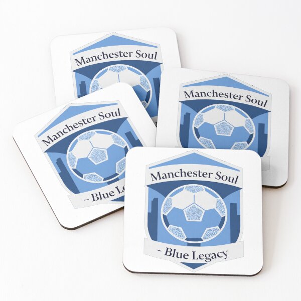 Item preview, Manchester Iconic Soccer City Emblem T-Shirt, Sky Blue Heart Northern Pride Mug, Luxury Terrace Apparel designed and sold by YMLux.