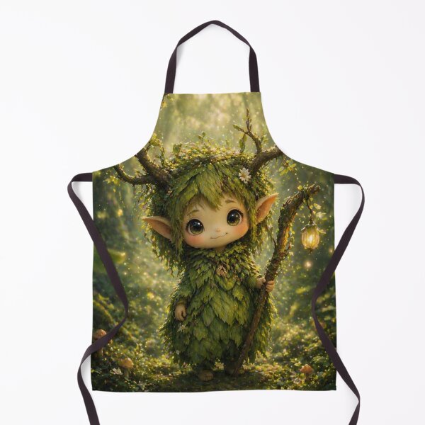 Aperçu de l'œuvre Enfant-Esprit de la Forêt – Créature Fantastique Mignonne de la Nature créée et vendue par Pond21.