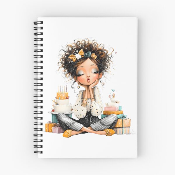 Item preview, Cute Birthday Fairy Girl with Cake in Flower Garden designed and sold by YALLABUY.