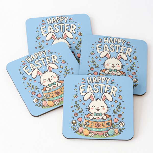 Item preview, Happy Easter Cute Bunny in Floral Egg designed and sold by Owcomm.