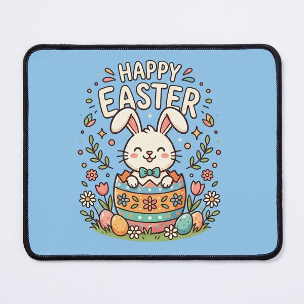 Item preview, Happy Easter Cute Bunny in Floral Egg designed and sold by Owcomm.