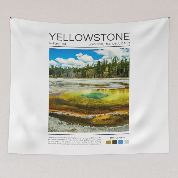Item preview, Yellowstone National Park - Wyoming, Montana, and Idaho designed and sold by StudioRedKoala.