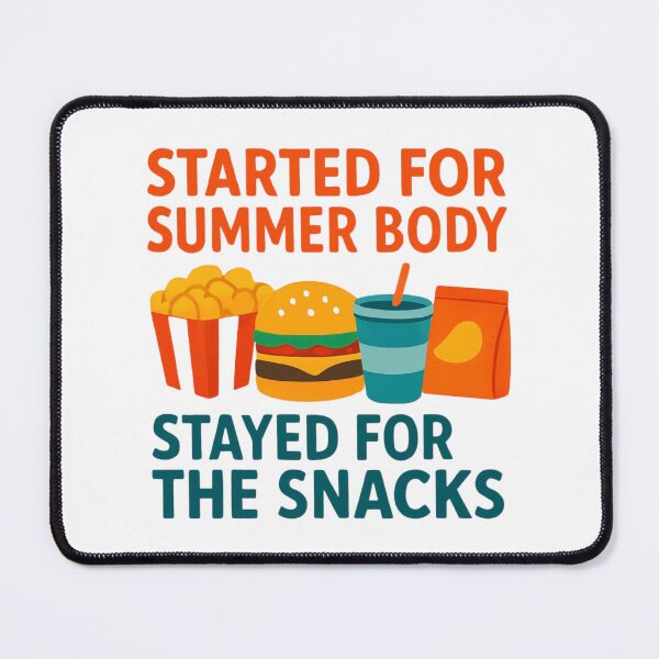 Item preview, Gym Humor Shirt – Started for Summer Body Stayed for Snacks designed and sold by PeterskyDesign.