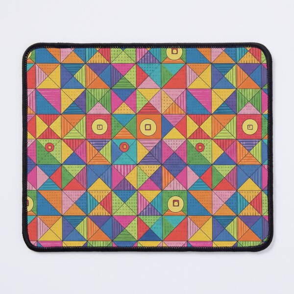 Item preview, Colorful Geometric Mosaic Quilt Pattern designed and sold by Owcomm.