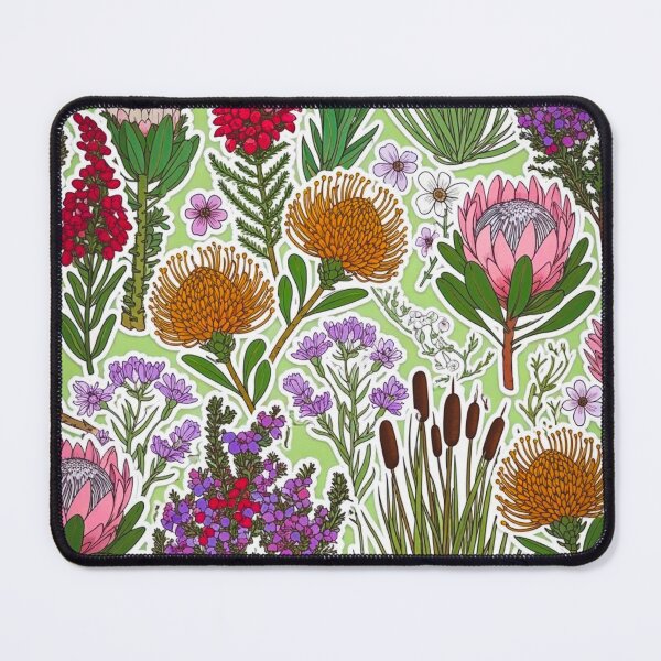 Item preview, Fynbos Protea Bouquet – South African Wildflower Illustration designed and sold by The Digital Compass.