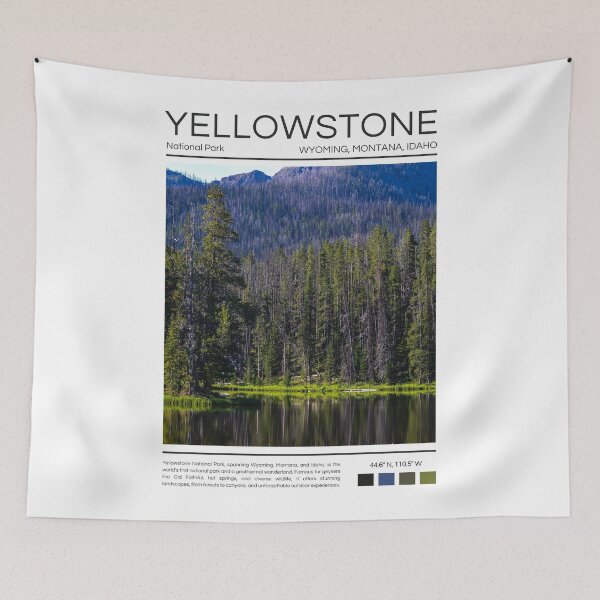 Item preview, Yellowstone National Park - Wyoming, Montana, and Idaho designed and sold by StudioRedKoala.