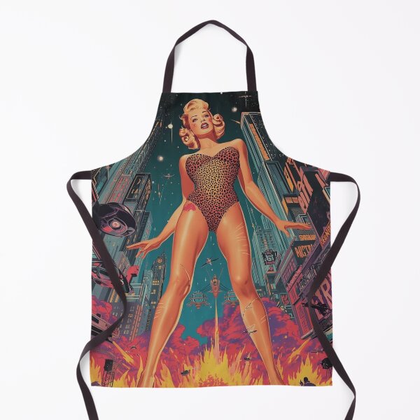 Artikelvorschau, Angriff des Riesen-Pin-ups – Retro-Sci-Fi-B-Movie-Posterkunst entworfen und verkauft von MissSaylor.