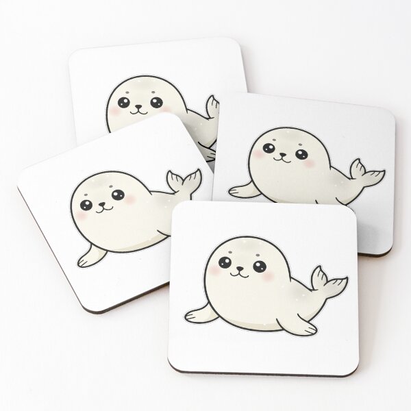 Item preview, Adorable Kawaii Baby Harp Seal Chibi designed and sold by Owcomm.