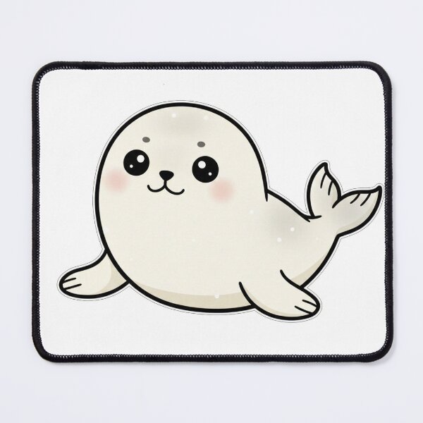 Item preview, Adorable Kawaii Baby Harp Seal Chibi designed and sold by Owcomm.