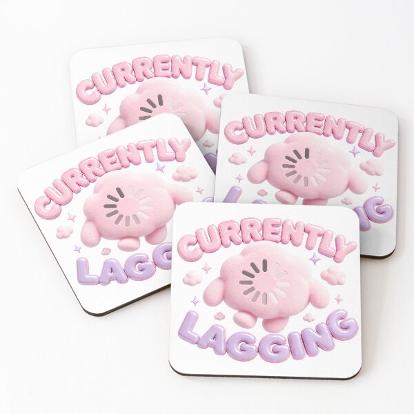 Item preview, Currently Lagging Pink Kawaii Cloud - 3D Puffy Aesthetic designed and sold by MorbidDreams.