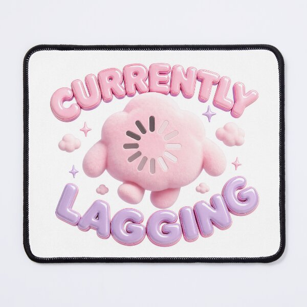 Item preview, Currently Lagging Pink Kawaii Cloud - 3D Puffy Aesthetic designed and sold by MorbidDreams.