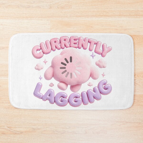 Item preview, Currently Lagging Pink Kawaii Cloud - 3D Puffy Aesthetic designed and sold by MorbidDreams.