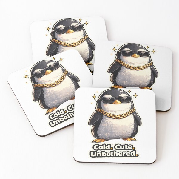 Item preview, Cold Cute Unbothered Penguin – Funny Attitude Penguin Meme T-Shirt Design designed and sold by FlipFit.