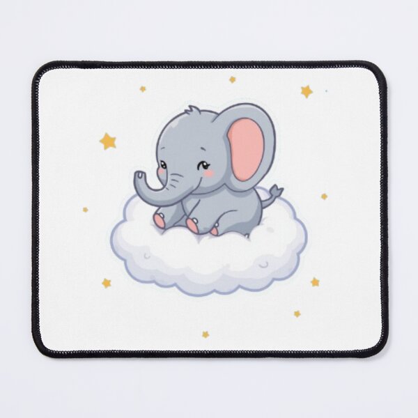 Item preview, Sweet Kawaii Elephant, Sleeping on Cloud - Dreamy Sky Style designed and sold by DigitfanStudio.