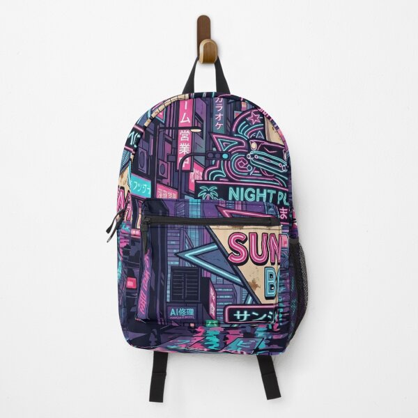 Item preview, Retro Cyberpunk Tokyo Neon Bowling Alley Synthwave Street Art designed and sold by UltimateJapan.