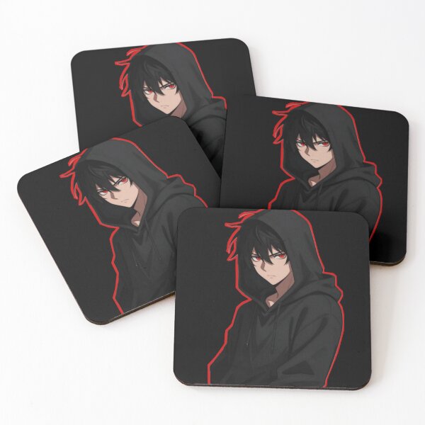 Item preview, Crimson Gaze Dark Anime Boy Hoodie designed and sold by Nixxxs.