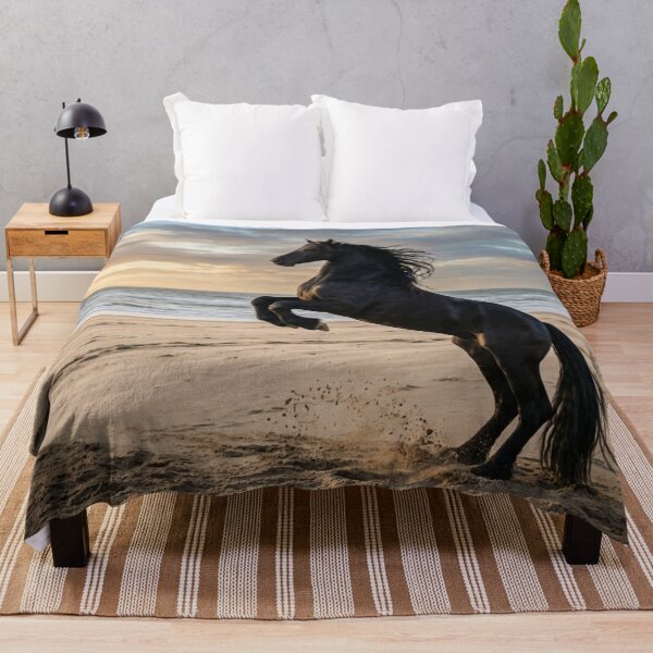 Item preview, Friesian horse rearing up on the sand. designed and sold by Malisa345.