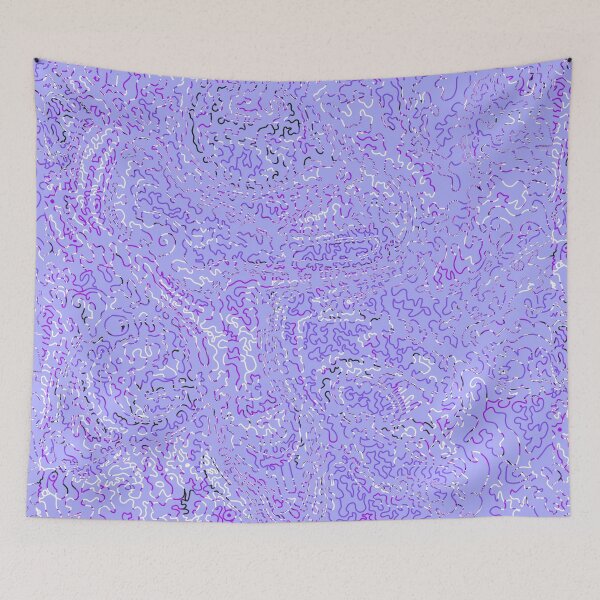 Item preview, Bold Purple and White Abstract Doodle Design designed and sold by Zeddessay.