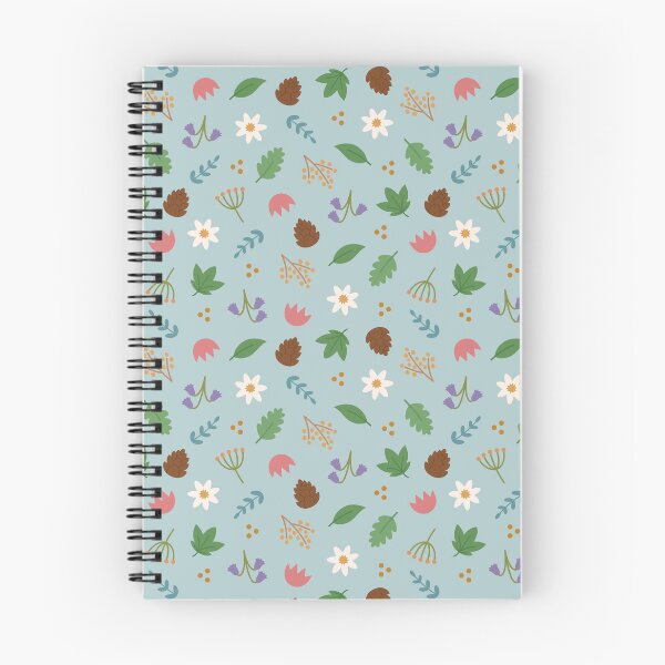 Item preview, Folk floral pattern, winter, blue background designed and sold by Allihorn.