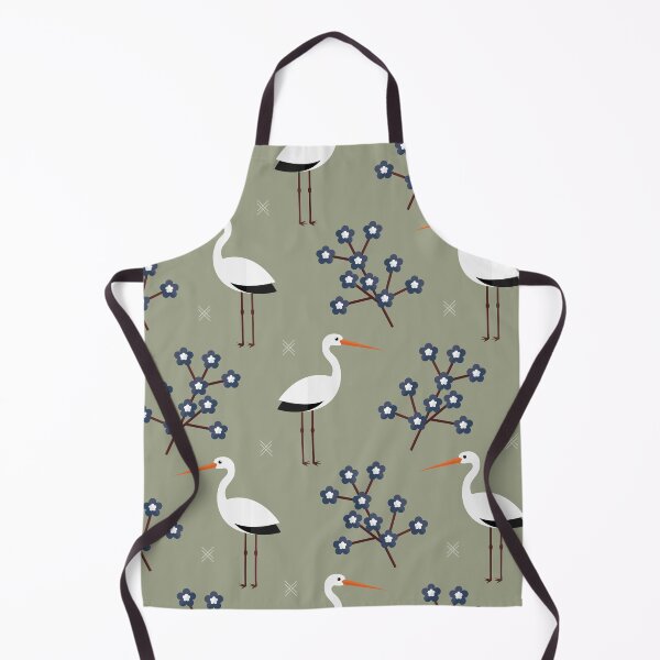 Item preview, Storks on green designed and sold by reneesillus.
