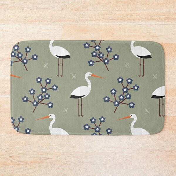 Item preview, Storks on green designed and sold by reneesillus.