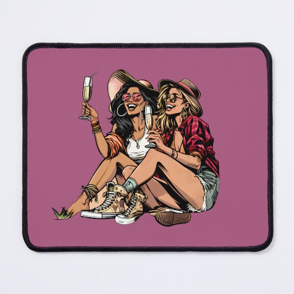 Item preview, Two ladies toast their vacation with sparkling wine. designed and sold by Segasprojects.