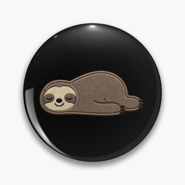 Item preview, Cute Sleepy Sloth Embroidery Design – Lazy Mood, Cozy Introvert Aesthetic designed and sold by ColorSplash123.