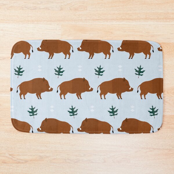 Item preview, Wild boars on blue designed and sold by reneesillus.