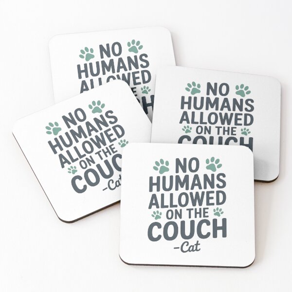 Item preview, No Humans Allowed On The Couch Cat – Funny Cat Owner Humor Cute Pet Lover Design designed and sold by Cool-cat-art.