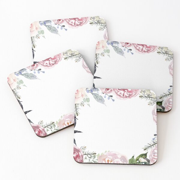 Item preview, Pastel Pink Roses Watercolor Frame designed and sold by EmeraldeaArt.